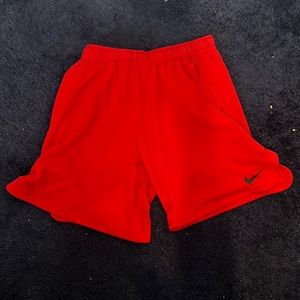 Large red elastic waist band (no strings) nike shorts